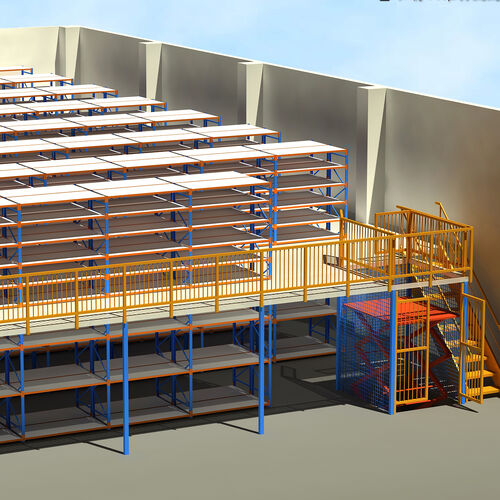 Japanese Client 20m×20m Steel Mezzanine Platform – 300kg/m² Heavy-Duty Office & Storage Mezzanine Solution