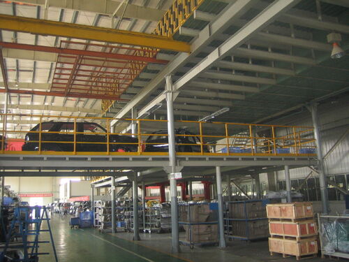 Steel Mezzanine Platform for Japanese Auto Repair Shop 20x18m 500kg per sqm One-Month Delivery to Tokyo Port