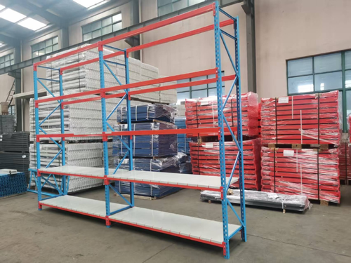Bolivia Distributor Custom Heavy-Duty & Medium-Duty Racking with Galvanized Strip Shelving and Logo Beams