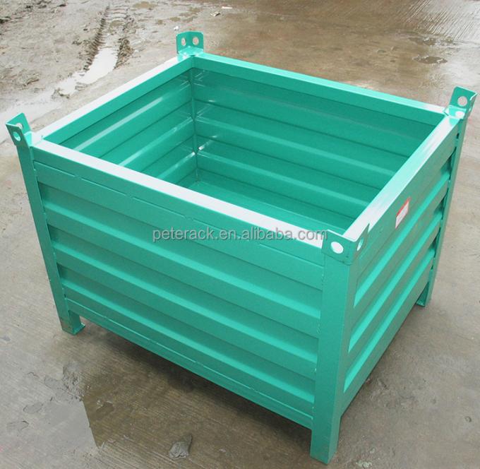 Rackable Wire Containers Warehouse Weld Wire Mesh Storage Rack , Heavy Duty Wire Container ...