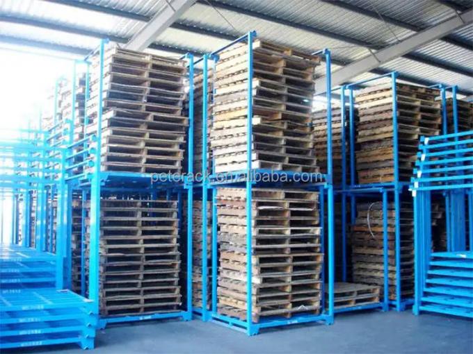 Rackable Wire Containers Warehouse Weld Wire Mesh Storage Rack , Heavy Duty Wire Container ...