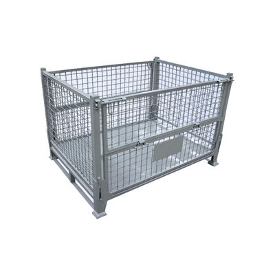 Good price Foldable Wire Container Portable Wire Mesh Storage Containers For Warehouse Cargo Storage online