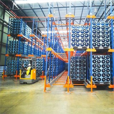 Harga yang bagus Sistem Racking Radio Shuttle dengan Densitas Tinggi untuk Penyimpanan Dingin on line