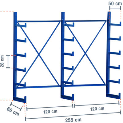 Buon prezzo Scaffalatura a sbalzo per magazzino industriale con braccio regolabile per carichi pesanti in linea