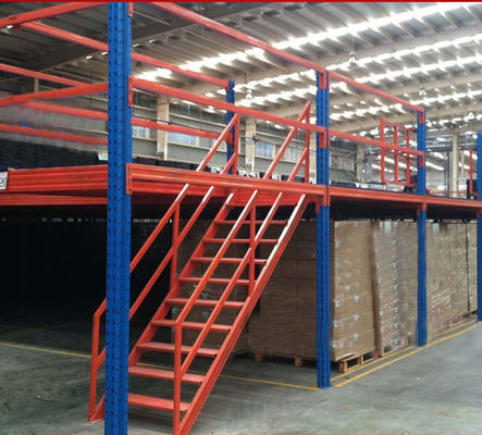 Harga yang bagus Sistem Penyimpanan Gudang Platform Baja Mezzanine Industri yang Bisa Disesuaikan Sistem Rak Lantai Mezzanine untuk Multi-Tier on line