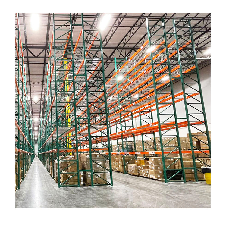สแตนเลสม้วนเย็น สไตล์ Teardrop Pallet Racking 5 ชั้น สําหรับการเก็บของ ...