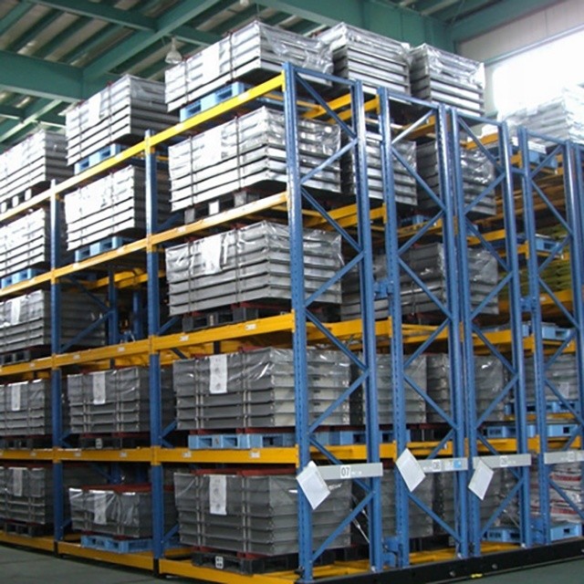 Motirized Vertical Racking Safty Motorized Mobile Racking System , Steel Industrial Warehouse ...