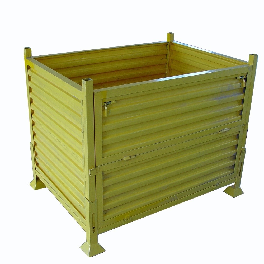 Overloaded Rack Boxes Warehouse Storage Stacking Rack Corrosion Protection Steel Pallet Box ...