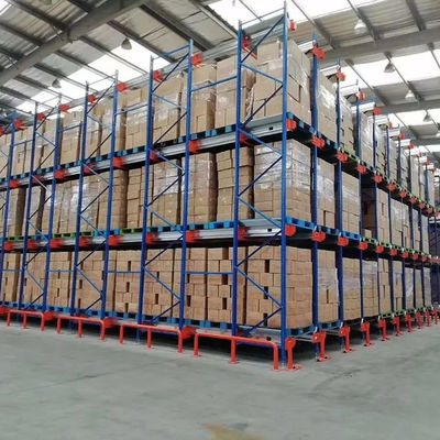 Good price Radio Shuttle Rack Ultra High Density Storage System 1200mm Deep Lane Pallet Racking 20+ Pallets Per Lane online