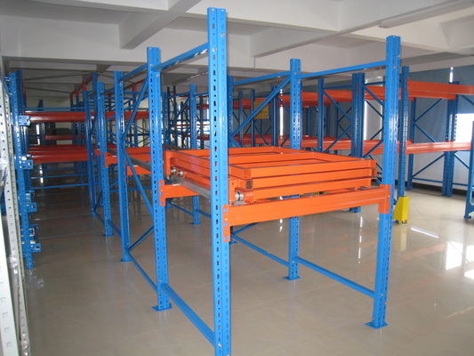 Good price OEM Blue Push Back Pallet Racking 5 Deep LIFO Storage 3000kg Heavy Duty Warehouse Racking System online