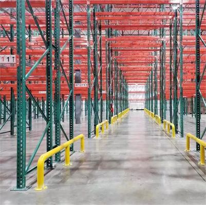American Style Teardrop Pallet Rack 96 Inch Beam 42 Inch Depth 2600 lbs Load Per Level Steel