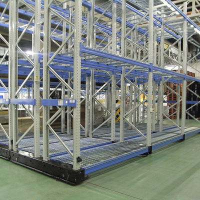 Good price Blue Automated Storage Racking System , Electric Mobile Warehouse Racking System online