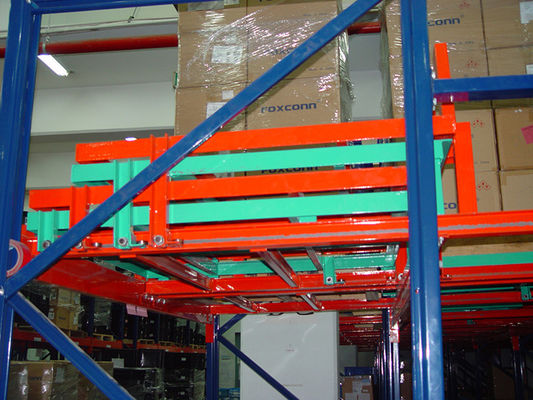 Good price Multi Level Push Back Racking For Factory Warehouse Storage OEM / ODM online