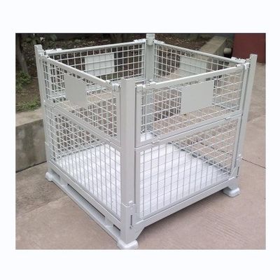 Good price Corrosion Protection Folding Metal Box Warehouse Stack Container Foldable Metal Storage Box online
