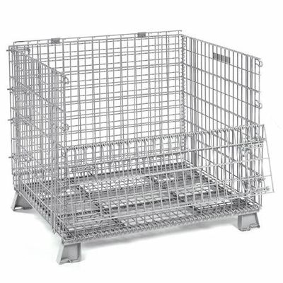 Good price Custom Stackable Wire Mesh Storage Bins , Welded Steel Mesh Storage Cages online