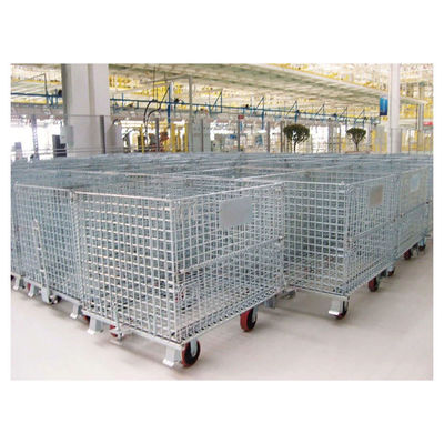 Good price Collapsible Steel Mesh Storage Cages Customized Folding Stackable Storage Baskets online