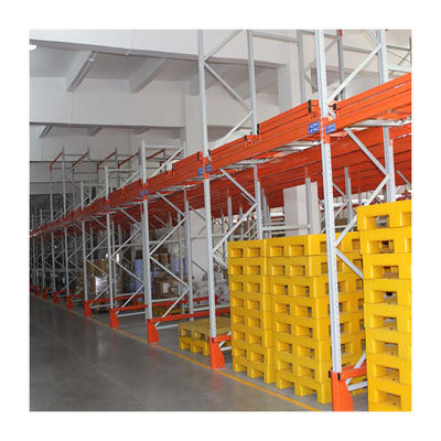 Good price 5 Layer Industrial Steel LIFO Push Back Racking 4000kg/level Customized Heavy Duty Pallet Rack online