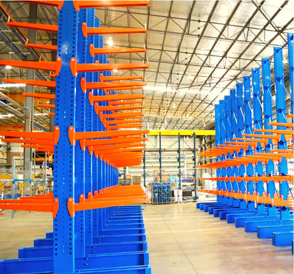 Buen precio Unidad de estantería industrial resistente y duradera, estanterías con brazos en voladizo ajustables y duraderas, sistema de estanterías para almacenamiento en almacén en línea
