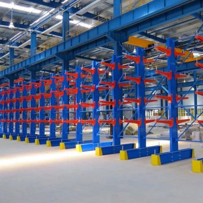 Bon prix Rayonnages cantilever métalliques robustes à double face pour le bois en ligne